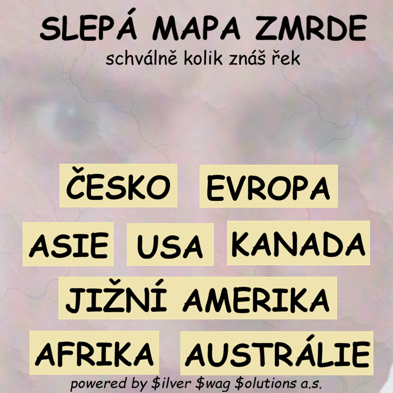 Slepá mapa – vyber kontinent